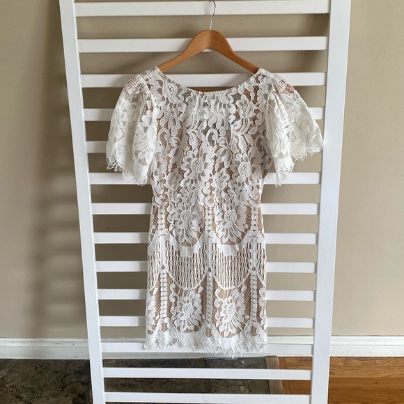 Lulu's White Lace Mini Dress - Picture 5 of 15